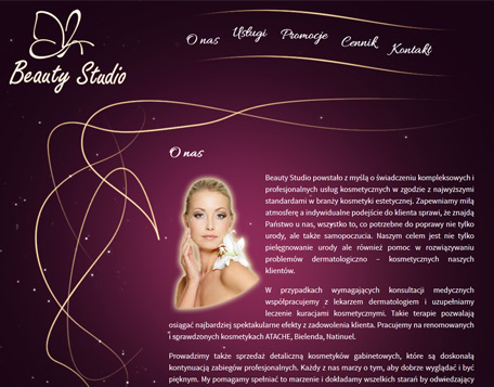 Beauty Studio strona gÅ‚Ã³wna